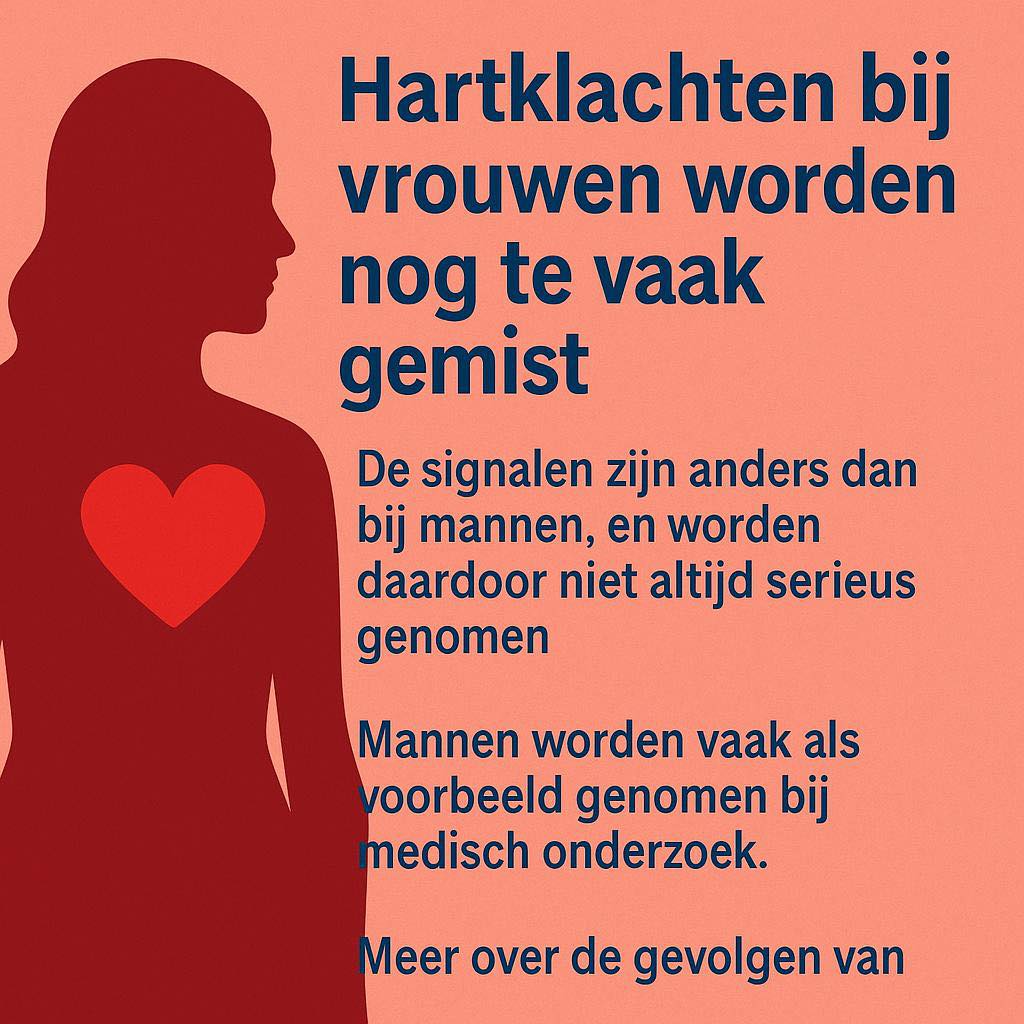 ❤️ Hartklachten bij vrouwen worden nog te vaak gemist…